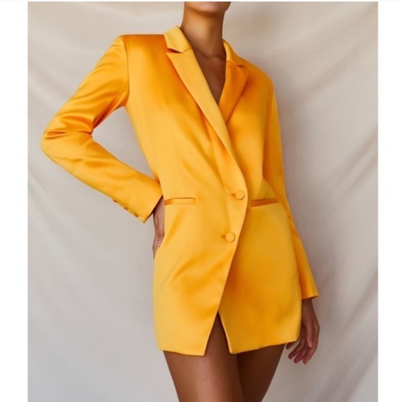 House of CB Sophia Mango Oversized Blazer Dress - Picture 2 of 12